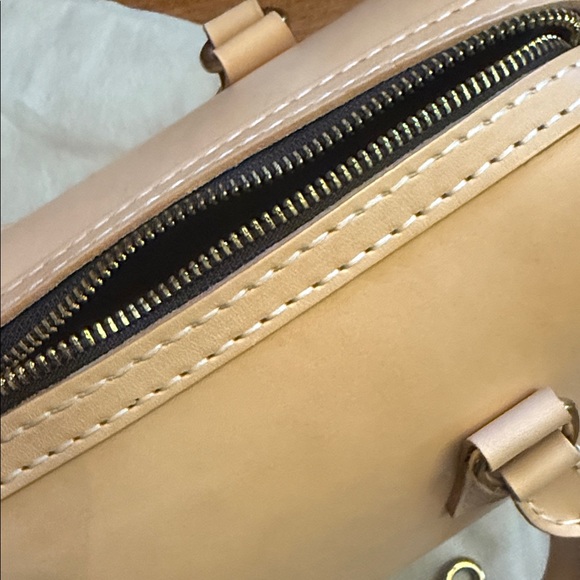 Tan / Cream Leather Handbag Speedy - Picture 9 of 12